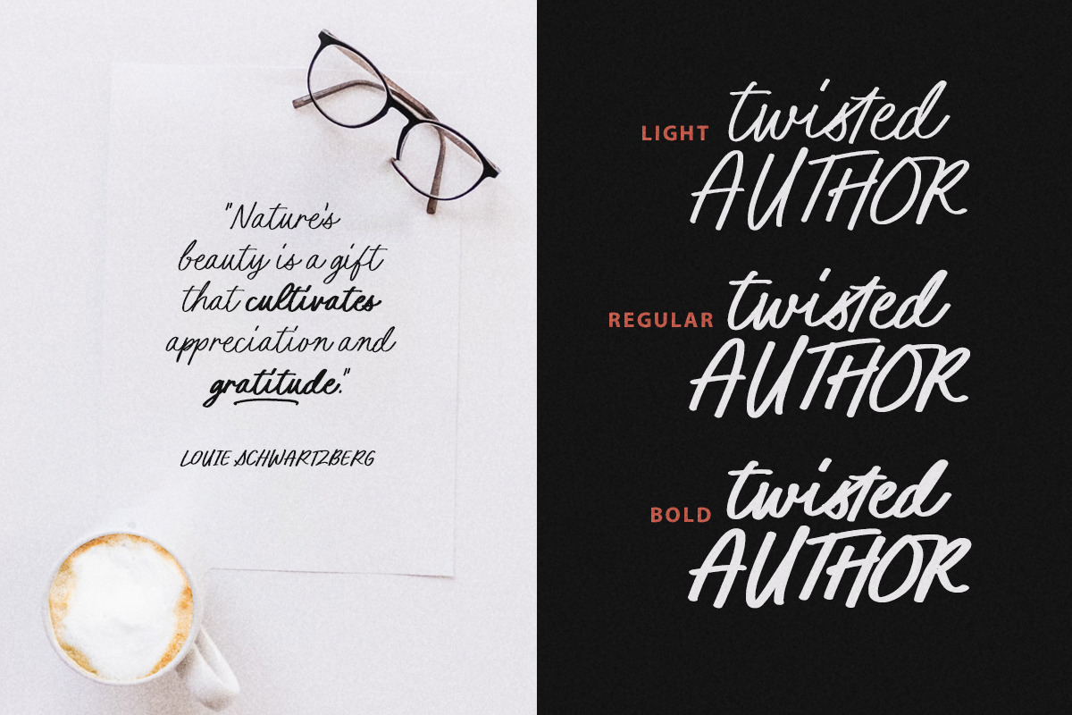 Twisted Author Natural Handwriting, a Handwritten Font by Letterhend Studio (Photo 5 of 9)