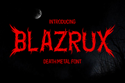 Blazrux - Death Metal Font, a Blackletter Font by PutraCetol Studio (Thumbnail 1 of 11)