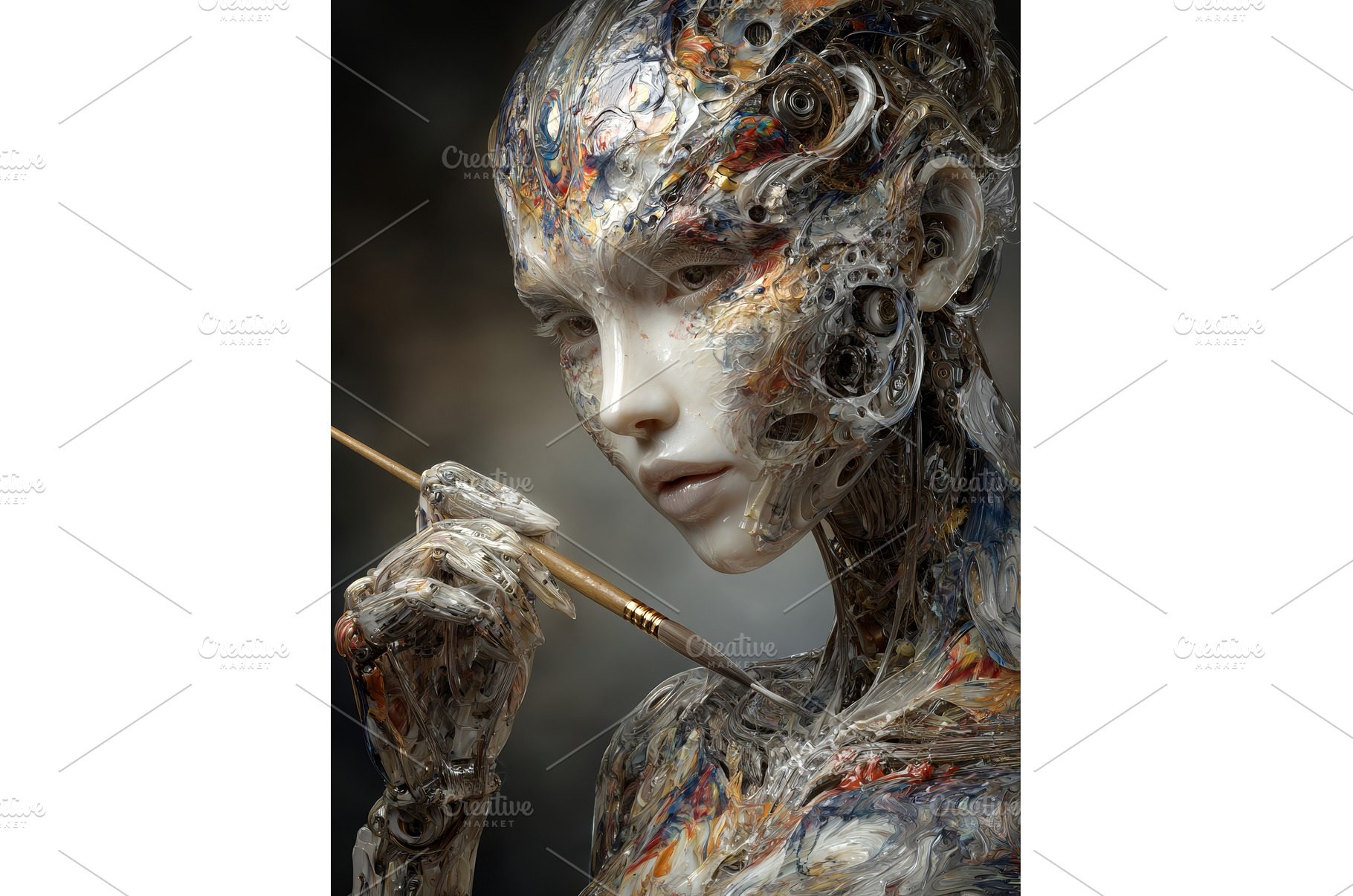 The concept of a humanoid robot that, a Technology Photo by ZinetroN