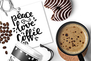 Peace, Love and Coffee set, a Food Illustration by Cozy pattern shop (Thumbnail 8 of 12)