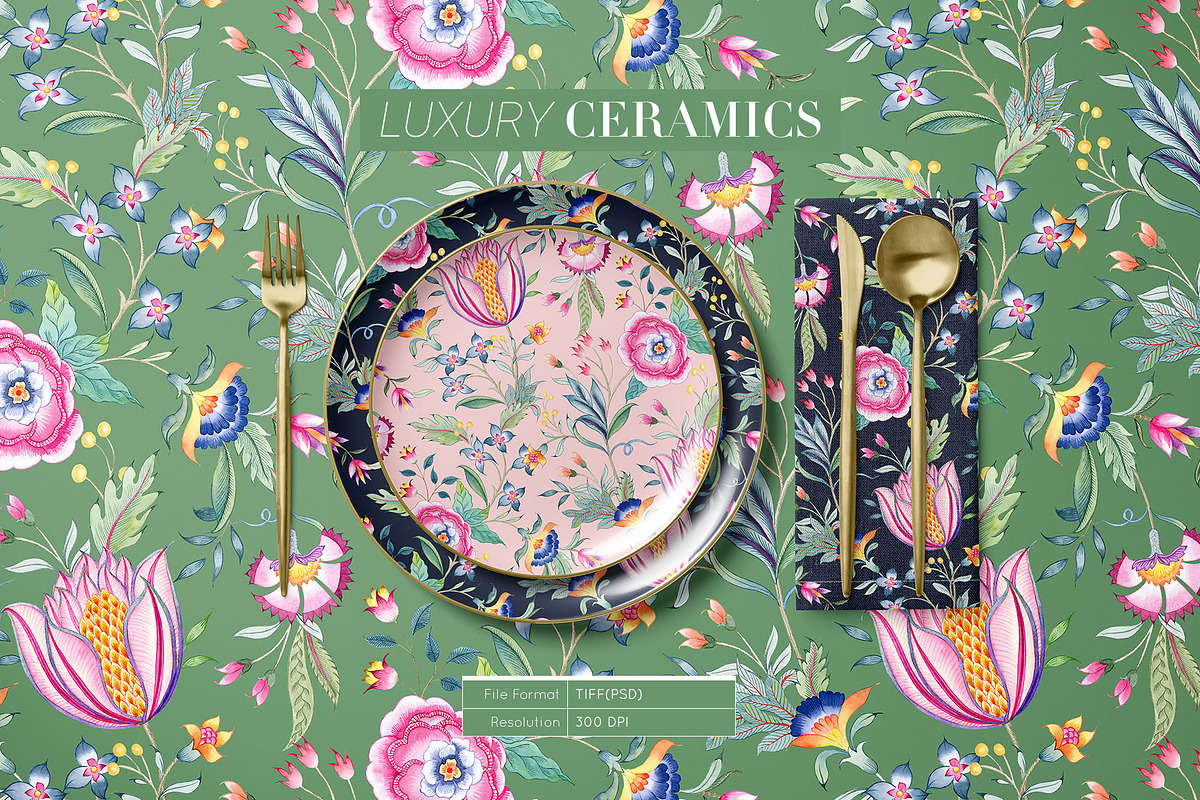 Chintz Indien Watercolour Floral, a Pattern Graphic by TSTUDIO (Photo 12 of 15)