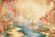 Nautical Maps Junk Journal Paper, a Background Graphic by Printable Treasure (Thumbnail 4 of 4)