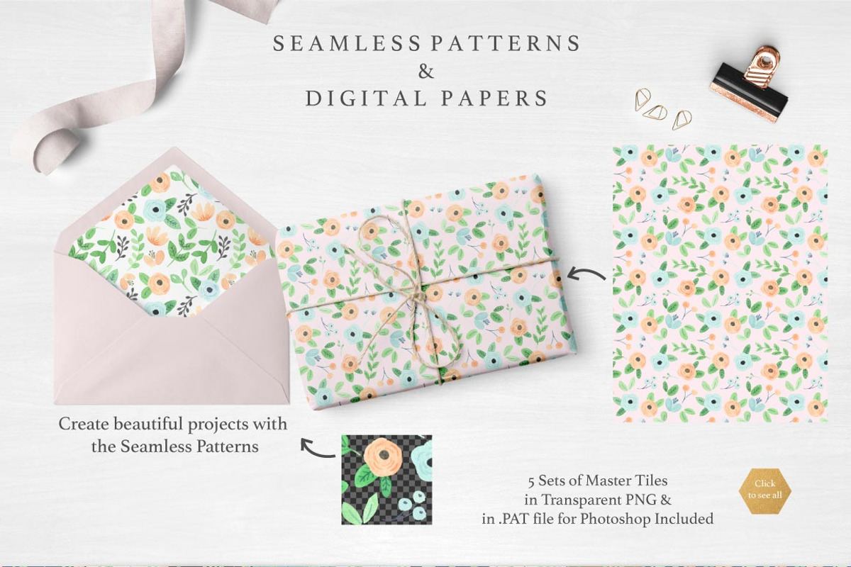 Dear Baby Watercolor Florals & Leaf, an Illustration by Momo Studio (Photo 11 of 14)