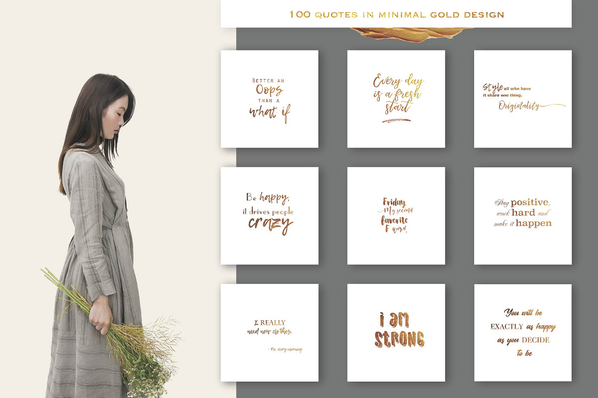 100 quotes templates for instagram, a Social Media Template by digital_essence (Photo 3 of 5)