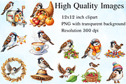 Autumn Sparrows Bird Clipart Bundle, an Illustration by Craft Nest (Thumbnail 2 of 6)
