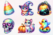 Cute Halloween Iridescent Clipart, an Illustration by Dream Creation (Thumbnail 2 of 7)