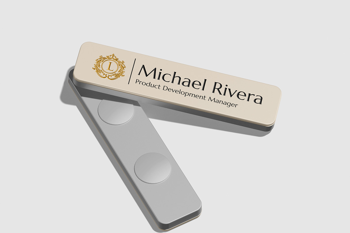 Name Tag Mockup, a Merchandise Mockup by Unerispace (Photo 2 of 5)