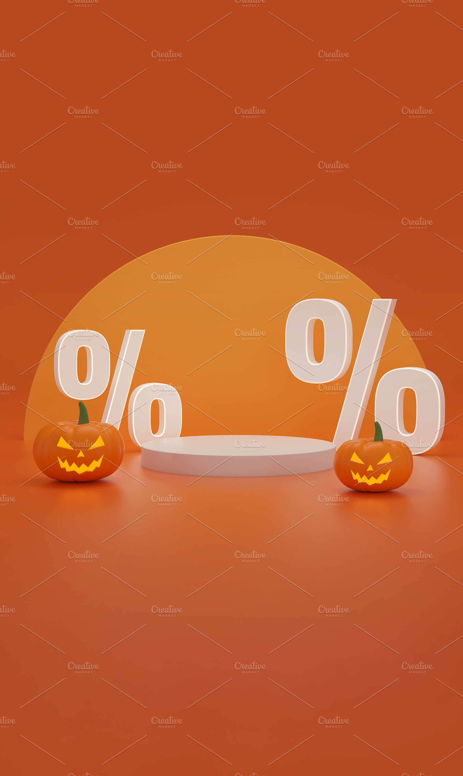 Happy Halloween sale display podium, a Holiday Photo by Zama Studio