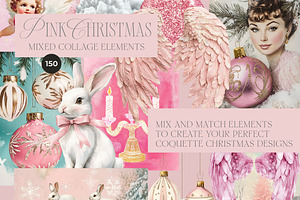 PINK CHRISTMAS COQUETTE COLLAGE