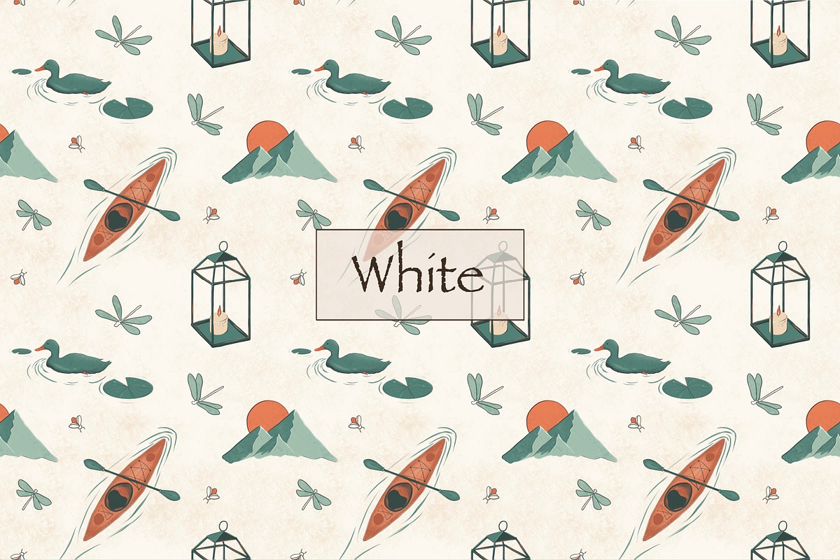 Lake Day Seamless Repeat Pattern, a Pattern Graphic by Forest Lily (Photo 5 of 11)