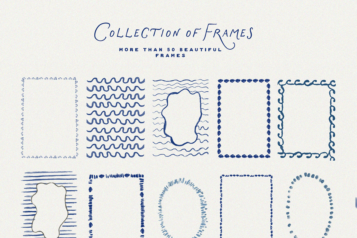 Coastal Icons & Hand Drawn Frames, an Object Graphic by Laras Wonderland (Photo 7 of 16)