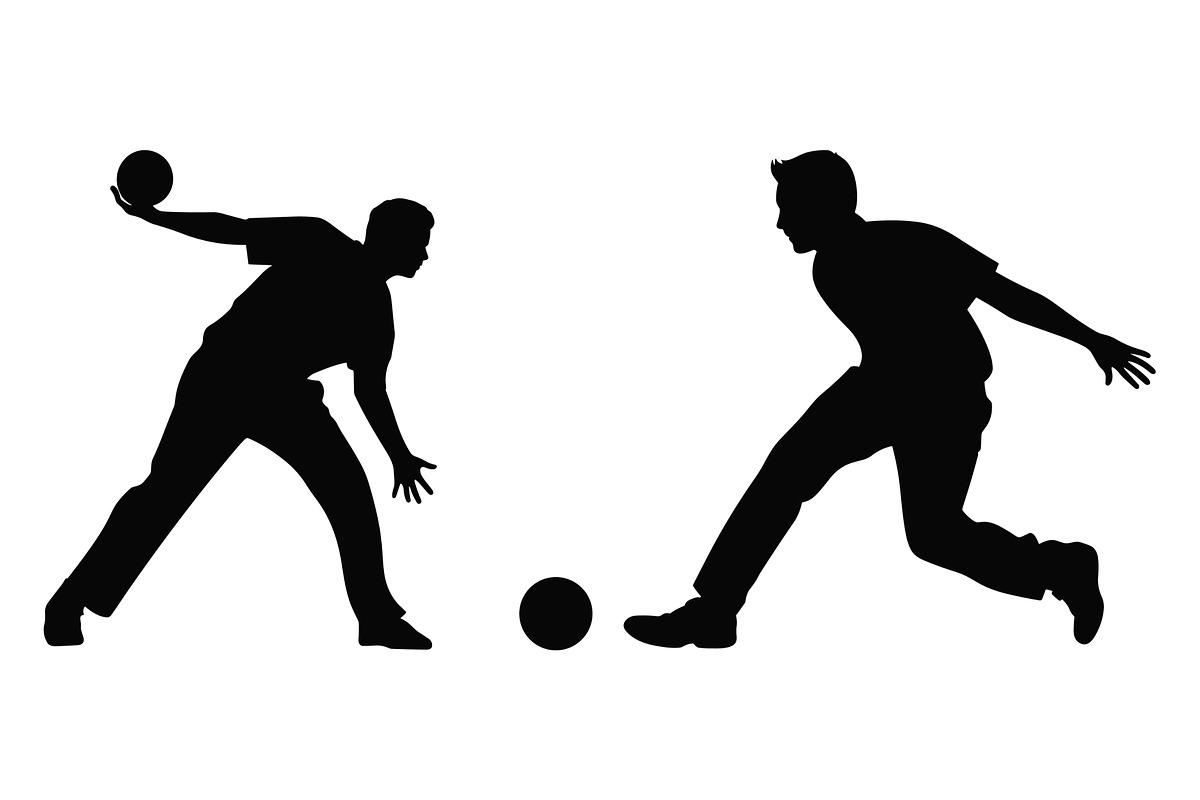 Bowling Player Silhouettes Clipart, a Sport Illustration by Gfx Expert Team (Photo 2 of 3)