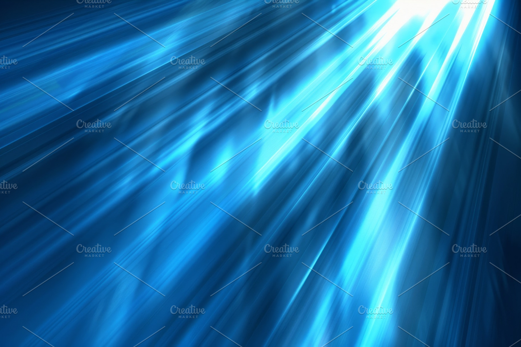 Bright blue rays of light illuminate, a Photo by Tanuart