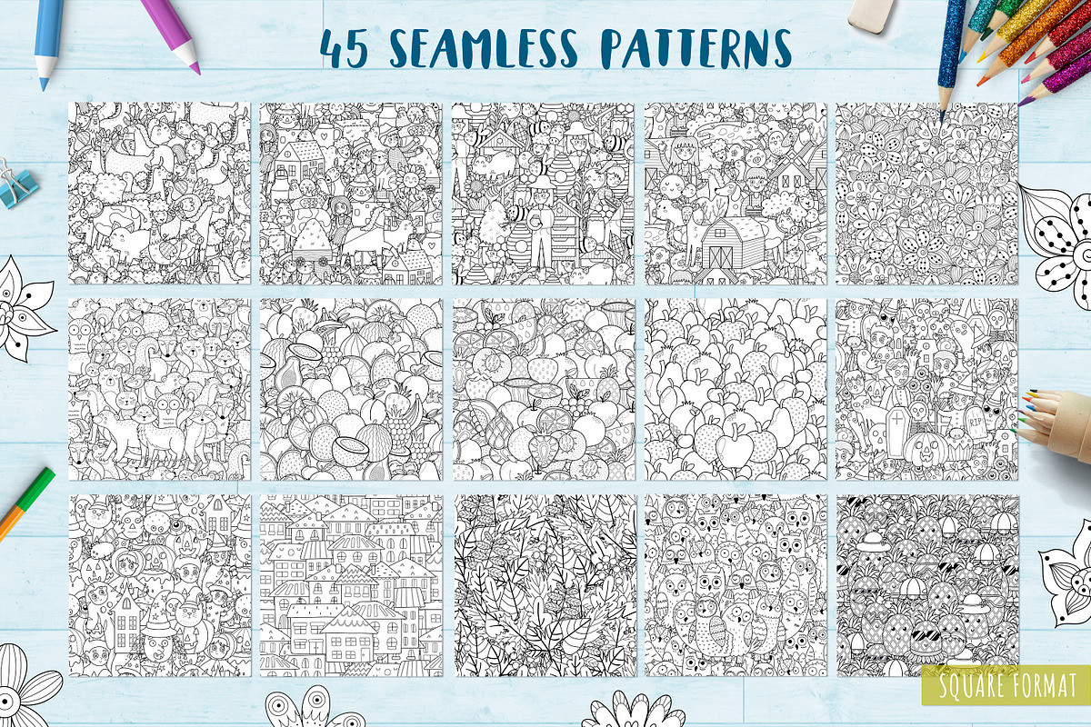 90 Coloring Pages Collection, an Illustration by Gulnara Sabirova (Photo 19 of 22)