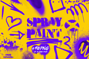 Spray Paint - 90 PNG Overlays