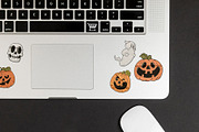 Retro Halloween Patterns & Elements, a Pattern Graphic by Kokoshka (Thumbnail 8 of 9)