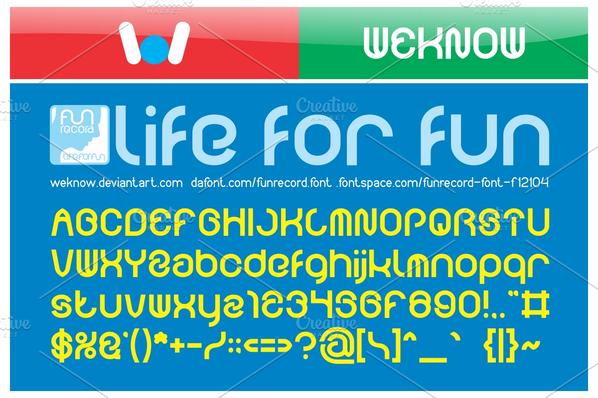 funrecord font preview 3