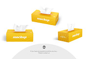 Box with Paper Wipes Mockup Set, a Packaging Mockup by Country4k (Thumbnail 4 of 4)