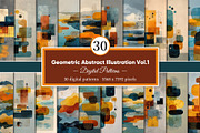 Geometric Abstract Illustration 1, a Decorative Illustration by Housui Patterns (Thumbnail 1 of 10)