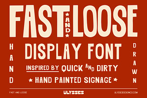 Fast & Loose Hand Drawn Display Font
