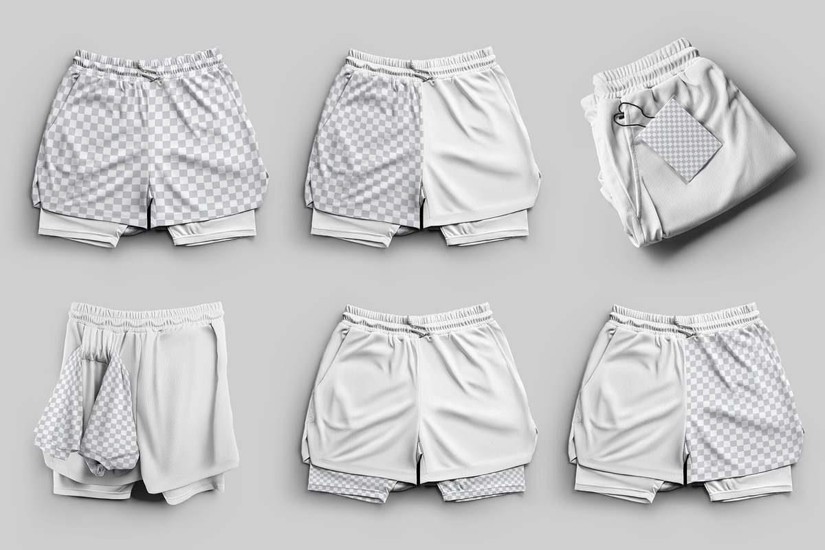 Mockups Shorts with Compression Line, a Shirt Mockup by Grow Design Craft Studio (Photo 7 of 9)