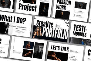 Modern Designer Portfolio, a Presentation Template by Mighty-Slide
