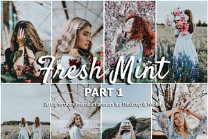20 Lightroom Presets Fresh Mint p1, a Preset Add-On by PerfectStudioPresets