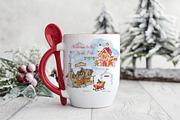 Christmas Houses Clipart, an Illustration by SimpleWishesArt (Thumbnail 4 of 5)