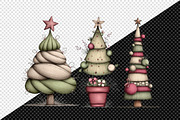 Whimsical Christmas Tree Clipart, an Illustration by Creative Art (Thumbnail 8 of 11)