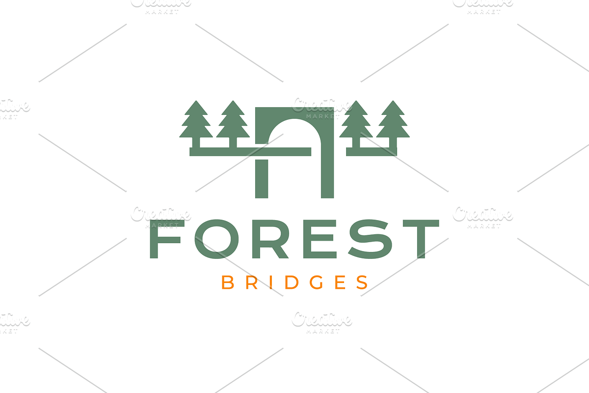 forest bridge beautiful logo, a Branding & Logo Template by devastd