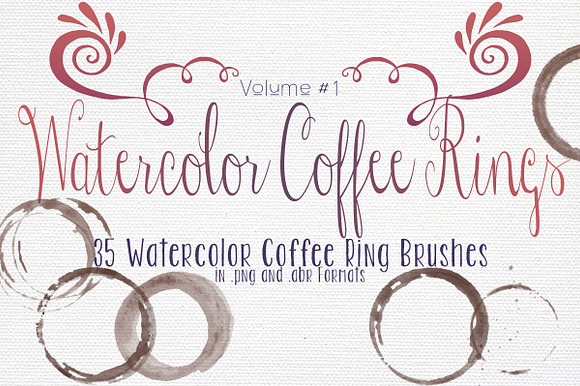 Watercolor CoffeeRings vol.1 preview 6