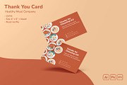 Healthy Meal Company Thank You Card, a Print Template by Fannan Studio (Thumbnail 1 of 2)
