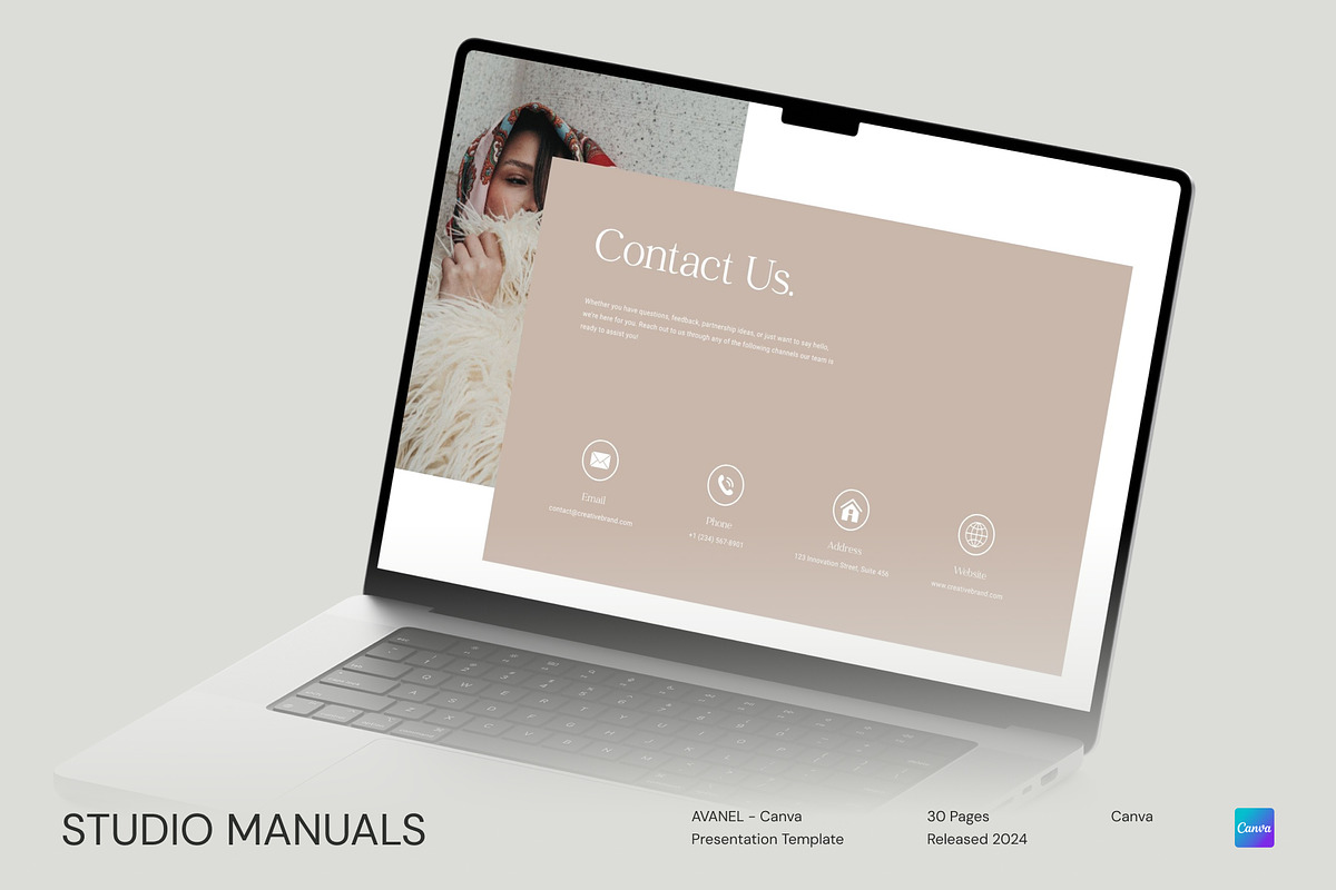 AVANEL – Canva Presentation Template, a Social Media Template by Studio Manuals (Photo 6 of 8)