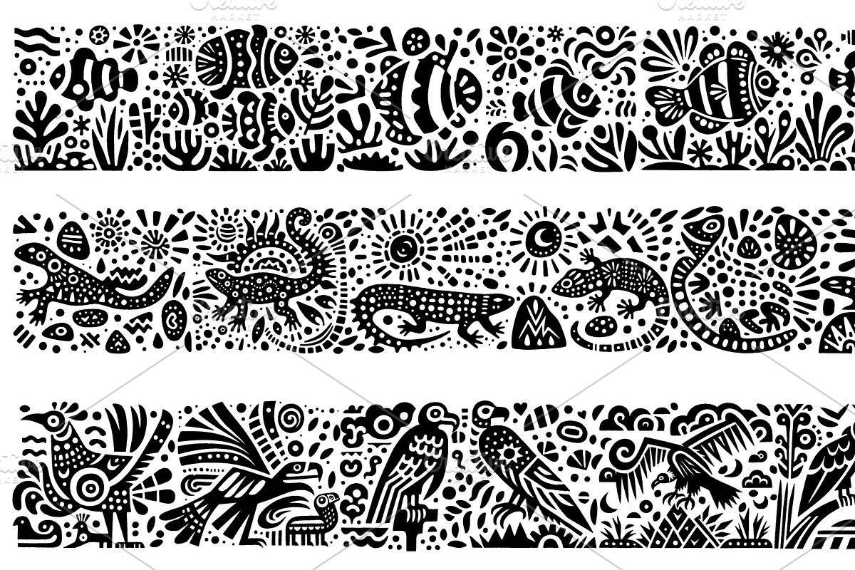 Vintage Animals and Fish Folk Art, an Illustration by devastd (Photo 26 of 30)