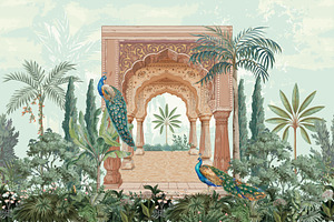 Traditional Mughal seamless pattern