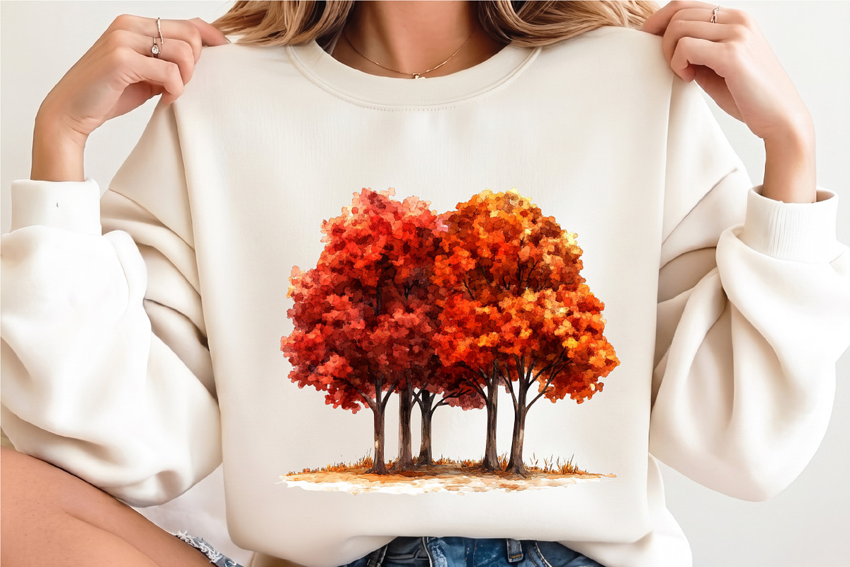 Watercolor Autumn Tree PNG Clipart, a Seasonal Illustration by designcity5 (Photo 5 of 5)