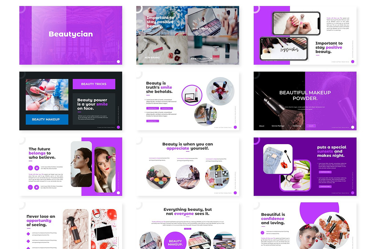 Beautician - Google Slides Template, a Presentation Template by AQR Studio