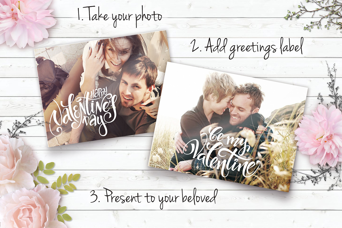 Valentine's Day lettering overlays, a Graphic by catary art (Photo 3 of 5)