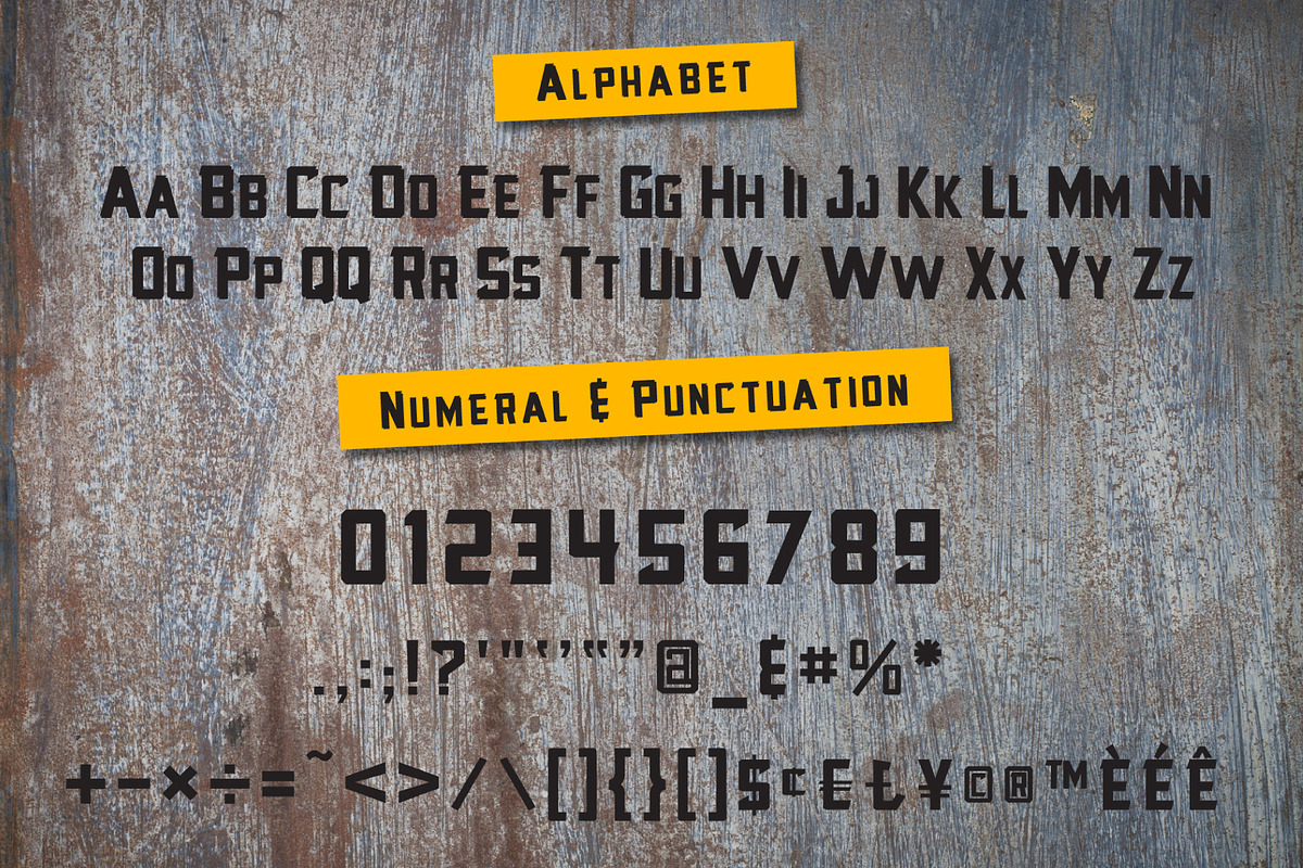 Rusty Font, a Handwritten Font by KengGraphic