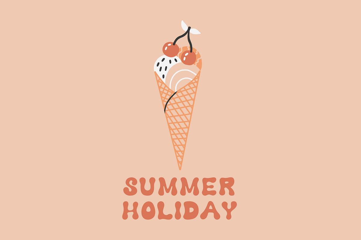 Ice Cream Groovy Font, a Sans Serif Font by AnkaDrozd (Photo 5 of 8)