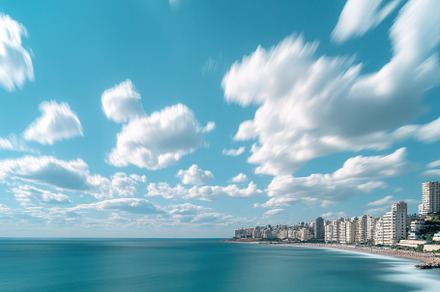 Timelapse of clouds flowing over a c, a Photo by Iftikhar Alam