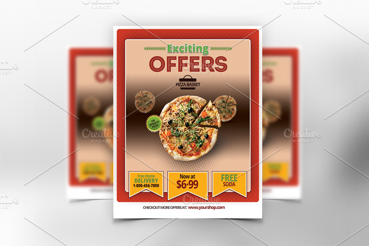 Restaurant Food Offers Flyer or Post, a Flyer Template by Aabhaas (Photo 3 of 5)