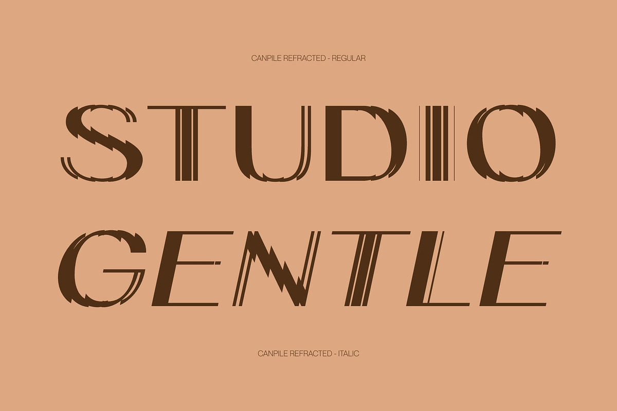 Canpile Refracted, a Sans Serif Font by Craft Supply Co. (Photo 3 of 8)