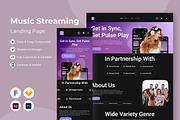 Pulse Play - Music Streaming Landing, a Landing Page Template by twinstd (Thumbnail 1 of 5)