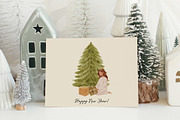 Watercolor Christmas Tree Scenes, a Person Illustration by Jenteva Art (Thumbnail 15 of 15)