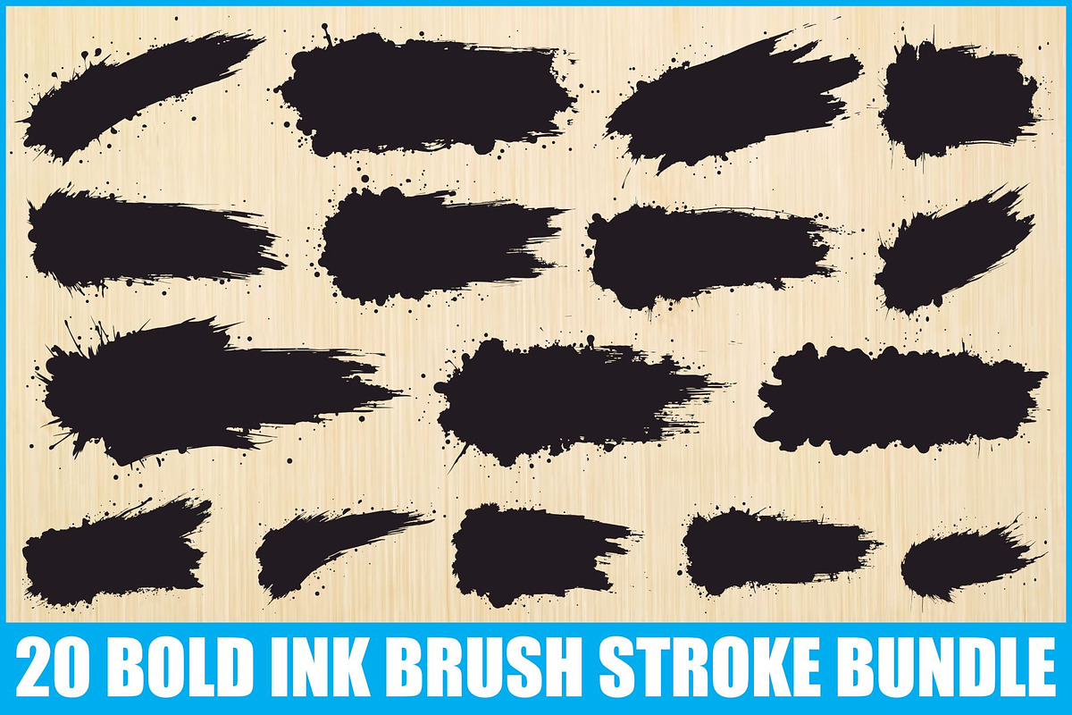 Abstract Paint Stroke Set, an Illustration by musafir_fashion (Photo 1 of 23)