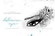 Bohemian Eye Illustration, an Illustration by Friendly Label (Thumbnail 1 of 2)