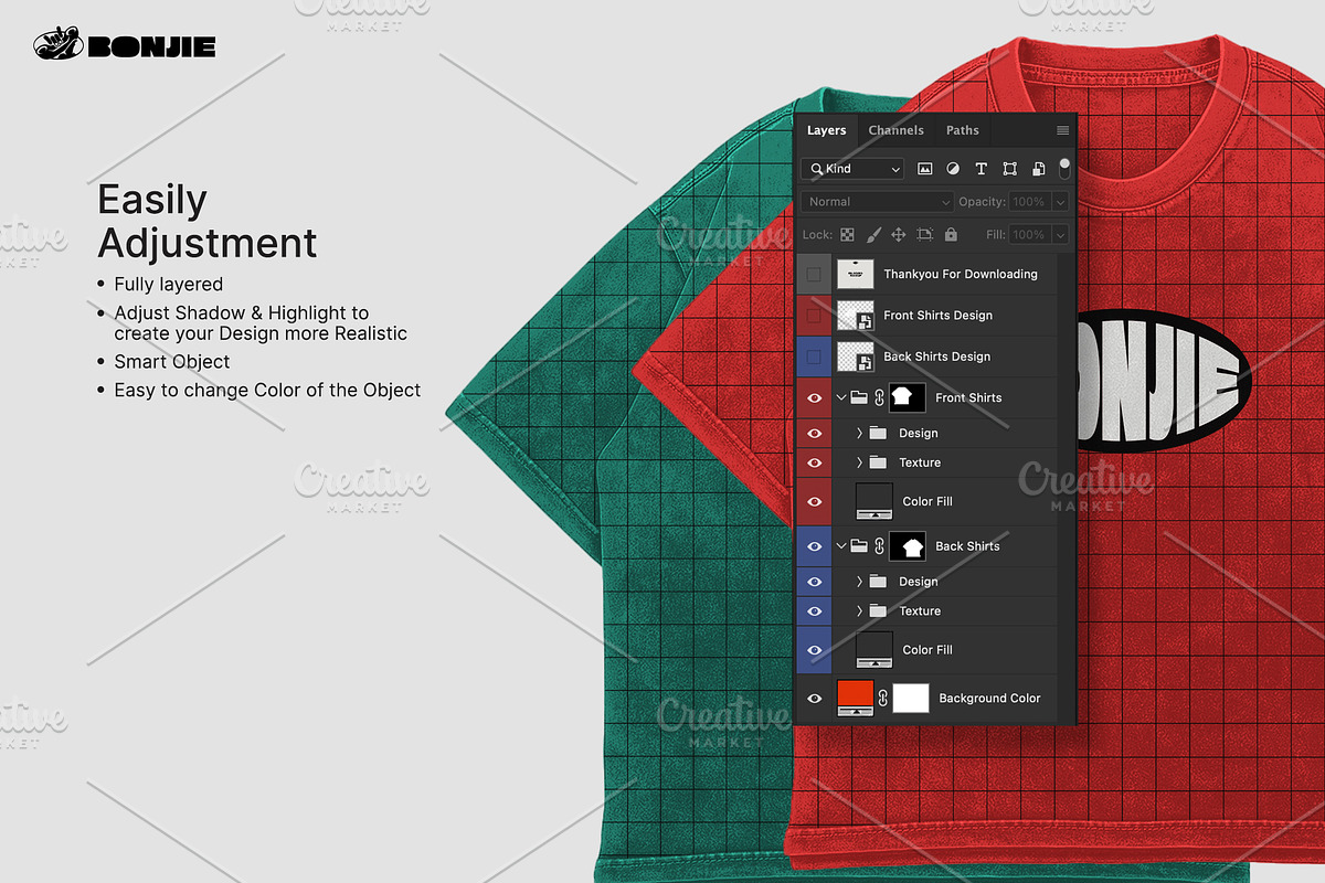 Washed Oversize T-Shirts Mockup, a Shirt Mockup by Pipello Grafik (Photo 3 of 3)