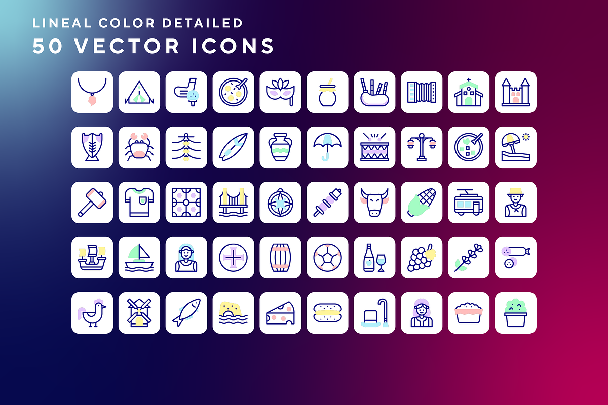Portugal icons, an Outline Icon by Wencory (Photo 1 of 2)
