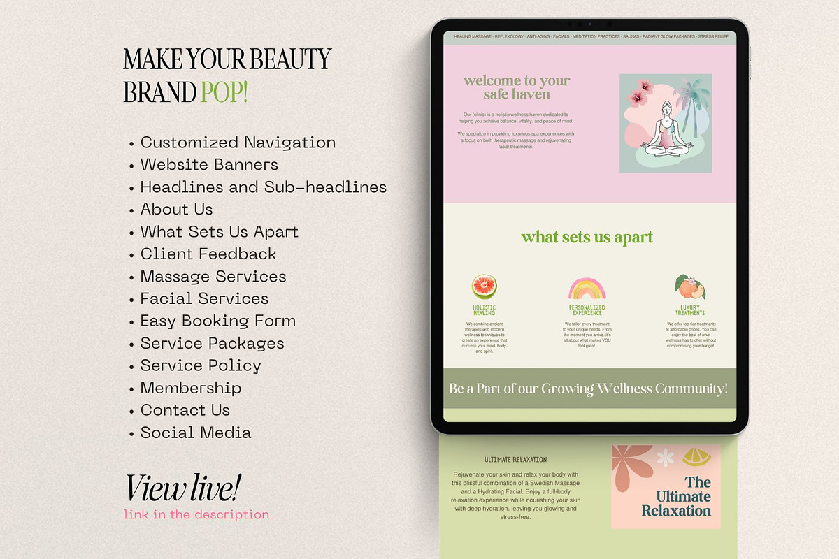 Colorful Beauty Wellness Medspa Website preview 3